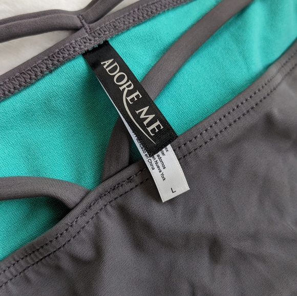 Adore Me Swim Bikini Bottom, Large Gray - Picture 3 of 6